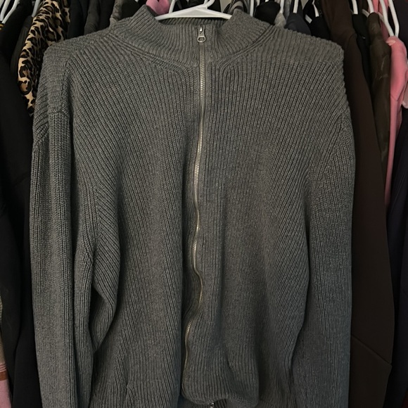 Zara Other - Zara Grey Zip Up Sweater